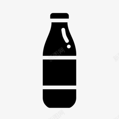 奶瓶果汁玻璃杯图标图标