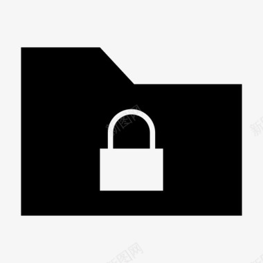 锁文件夹狭缝密码图标图标