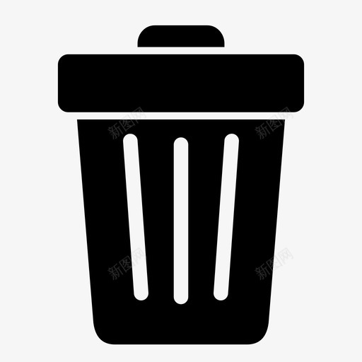 垃圾桶展示件移除图标svg_新图网 https://ixintu.com 删除 发送到垃圾箱 回收 垃圾 垃圾桶 垃圾箱 容器 展示件 物品 移除