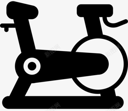 固定自行车轮子旋转图标图标