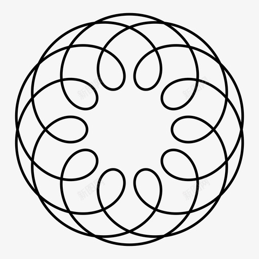 螺旋形图案曼陀罗图标svg_新图网 https://ixintu.com 几何 图案 对齐 抽象图案 曼陀罗 漩涡 螺旋形 装饰 设计