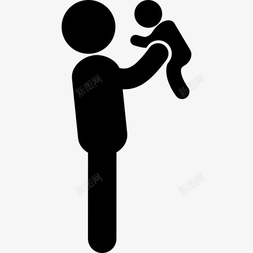 父亲抱着他的孩子人们人类图标svg_新图网 https://ixintu.com 人们 人类图片 父亲抱着他的孩子