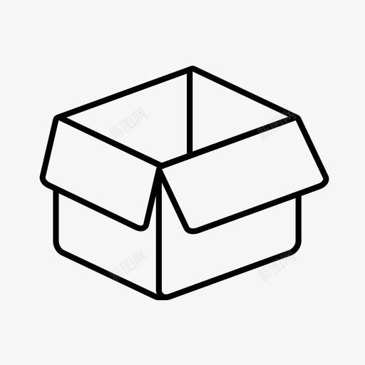 箱纸板集装箱图标svg_新图网 https://ixintu.com 交货 储存 包装 空 箱 纸板 装运 装运箱 集装箱