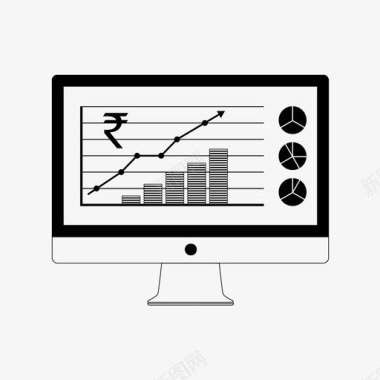 分析智能手机脉冲图标图标