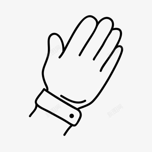手手指高五图标svg_新图网 https://ixintu.com 停止手 手 手指 手掌 手绘线图标 拍打 按住 高五
