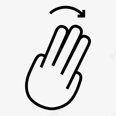 三个手指向右滑动技术移动图标图标