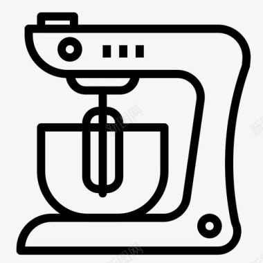 立式搅拌机器具厨房图标图标