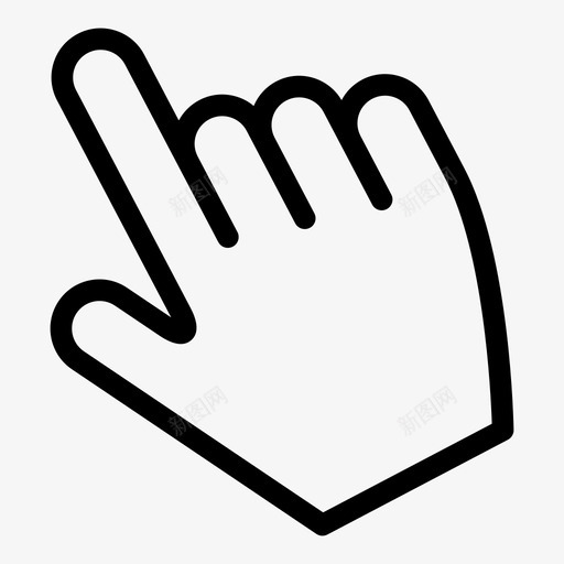 手指手的一部分触摸图标svg_新图网 https://ixintu.com 书写 手 手势 手指 手掌 手的一部分 指甲 指针 显示 触摸 轮廓ui2