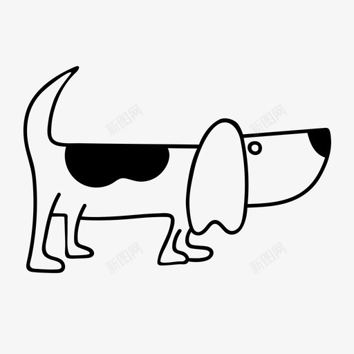 狗动物卡通图标svg_新图网 https://ixintu.com 动物 卡通 哺乳动物 宠物 手绘狗 斑点 狗
