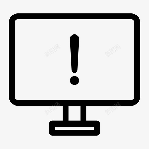 监视器警告1显示计算机图标svg_新图网 https://ixintu.com 1 个人计算机 屏幕通知 显示计算机 监视器led 监视器警告