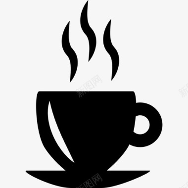 带热茶食物厨房的杯子图标图标