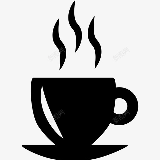 带热茶食物厨房的杯子图标svg_新图网 https://ixintu.com 厨房的杯子 带热茶 食物