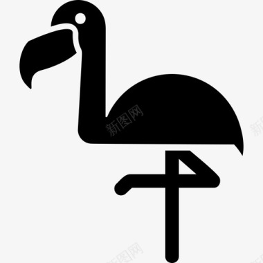 火烈鸟动物巴西偶像图标图标