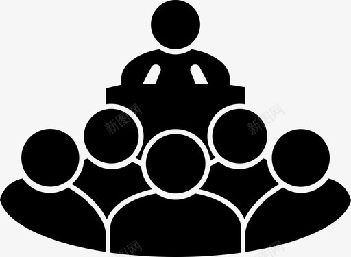 会议团队教学图标svg_新图网 https://ixintu.com 会议 会议活动 团队 学生 导师 小组讨论 小组讨论会 教学 演讲 课堂