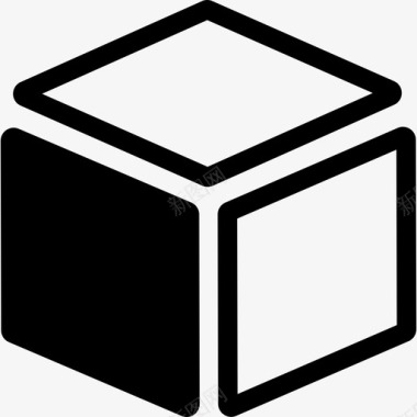 包装立方体盒用于交货形状图标图标