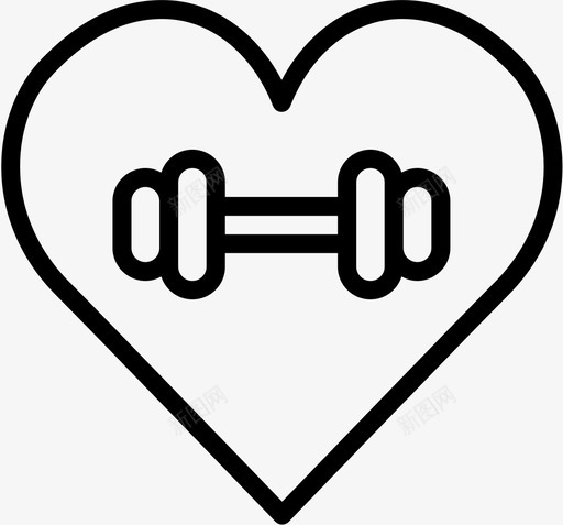 心脏健康健身举重图标svg_新图网 https://ixintu.com 举重 健身 心脏健康 热身 锻炼