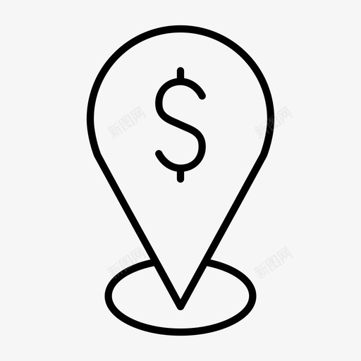 美元位置地图pin地图标记svg_新图网 https://ixintu.com atm位置 地图pin 地图标记 现金 美元位置 货币 银行位置 银行灯
