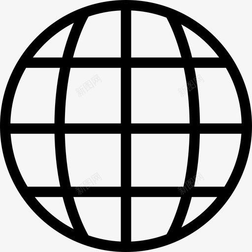 接地网符号界面地球图标svg_新图网 https://ixintu.com 地球图标 接地网符号 界面