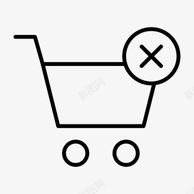 购物车删除在线购买在线购物车图标图标