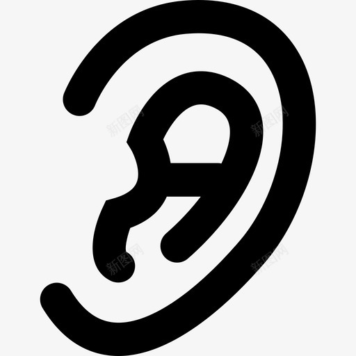 人类耳朵形状医学医学图标svg_新图网 https://ixintu.com 人类耳朵形状 医学 医学图标