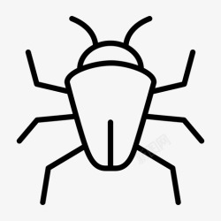 六足甲虫叮咬虫子图标高清图片