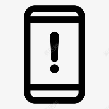 警告智能手机触摸屏关闭图标图标
