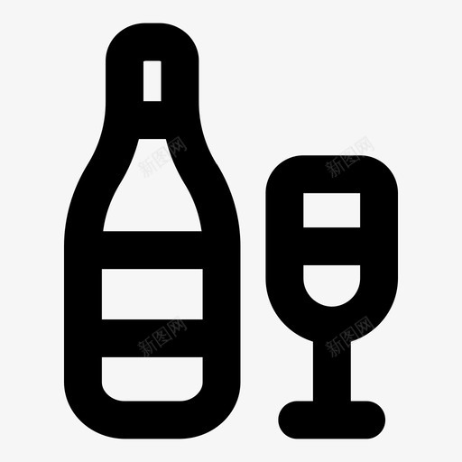 香槟葡萄酒俄语图标svg_新图网 https://ixintu.com 俄语 庆祝 开瓶盖 派对 热饮 葡萄酒 酒吧 酒瓶 酒精 食物烹饪轮廓粗体 香槟