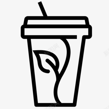 冷饮咖啡杯子图标图标