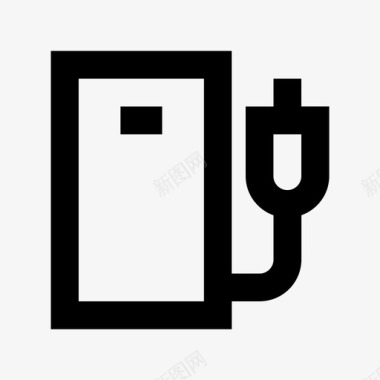 充电器数据存储服务器和传输材料图标图标