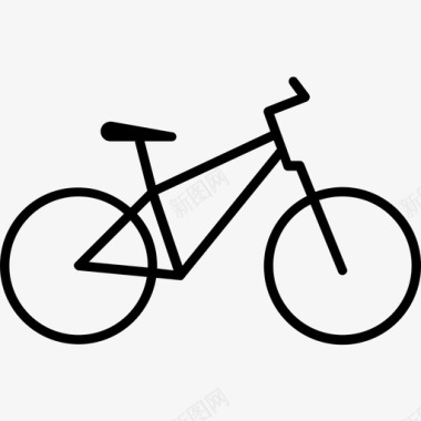 自行车长途跋涉小径图标图标