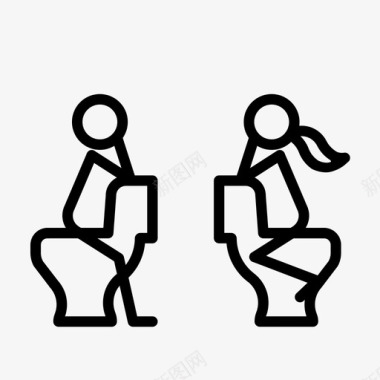 厕所谈话男女通用摊位图标图标