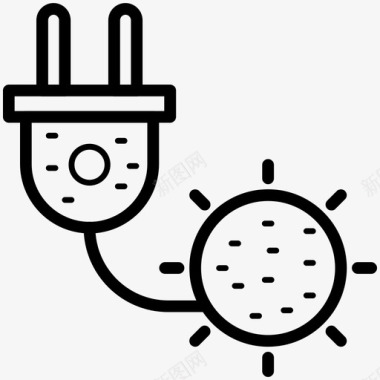 太阳能自然公园图标图标