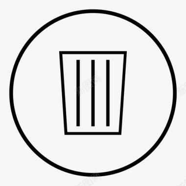 垃圾桶篮子取消图标图标