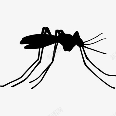蚊虫侧视动物动物王国图标图标