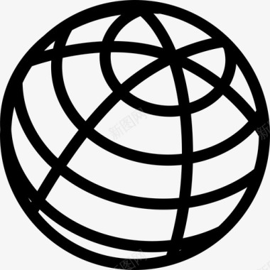 地球网格变体形状地球图标图标