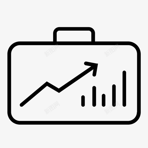 股票市场公文包商业图标svg_新图网 https://ixintu.com 上涨 储蓄 公文包 商业 投资 指数 股票市场 货币 金融