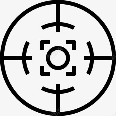 十字准线瞄准狙击手图标图标