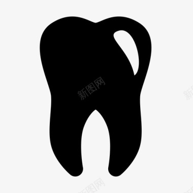 牙齿清洁牙科图标图标