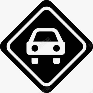 汽车交通信号标志信号装置图标图标