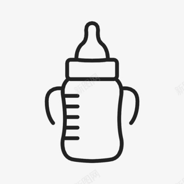 婴儿奶瓶奶嘴牛奶图标图标