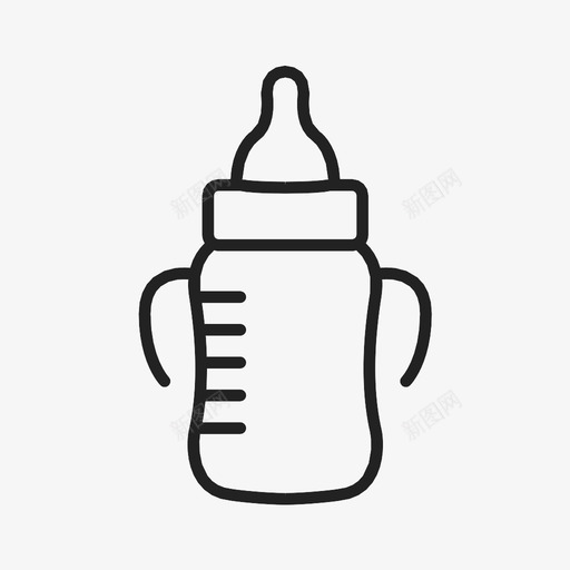 婴儿奶瓶奶嘴牛奶图标svg_新图网 https://ixintu.com 喂食器 喝的 填充物 奶嘴 婴儿奶瓶 幼儿 打开的 牛奶 空的 食物