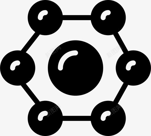 分子研究质子图标svg_新图网 https://ixintu.com 分子 原子 实验室 电子 知识 研究 科学 粉碎科学固体 质子 连接性 键