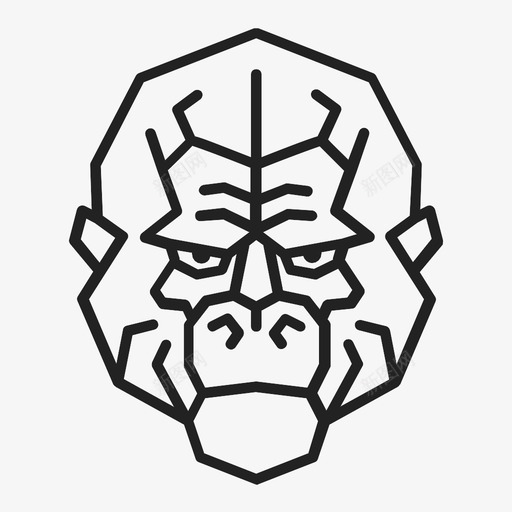 猿大猩猩脸图标svg_新图网 https://ixintu.com 动作 大猩猩 情绪 注意力 活动 猴子 猿 脸 表情 黑猩猩