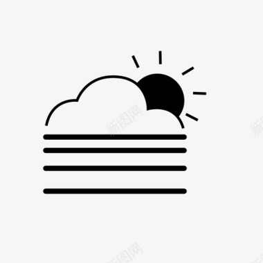 云和太阳天气震颤图标图标