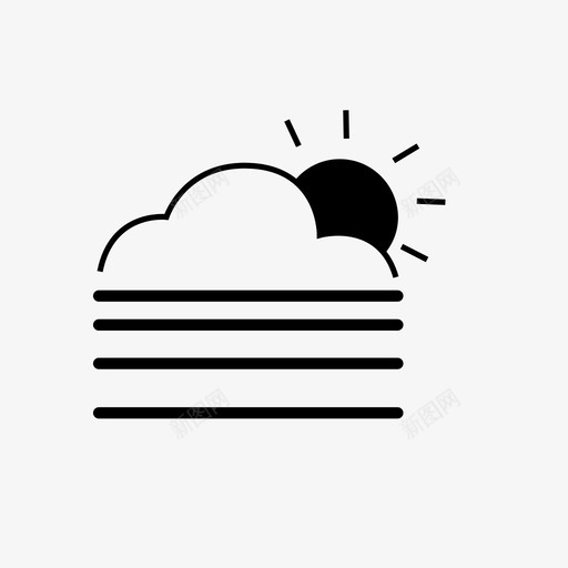云和太阳天气震颤图标svg_新图网 https://ixintu.com 云和太阳 云气象 天气 放牧 智能手机 气象 爆发 跳动 震颤 风