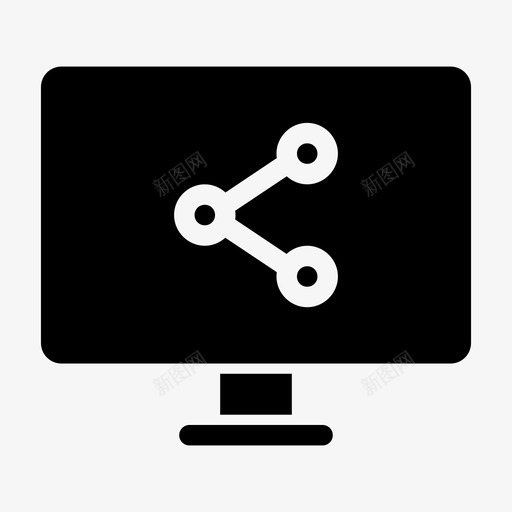 监视器共享软件共享图标svg_新图网 https://ixintu.com 个人计算机 共享 屏幕通知 显示计算机 监视器led 监视器共享 移动工作 网络工作 计算机工作 软件