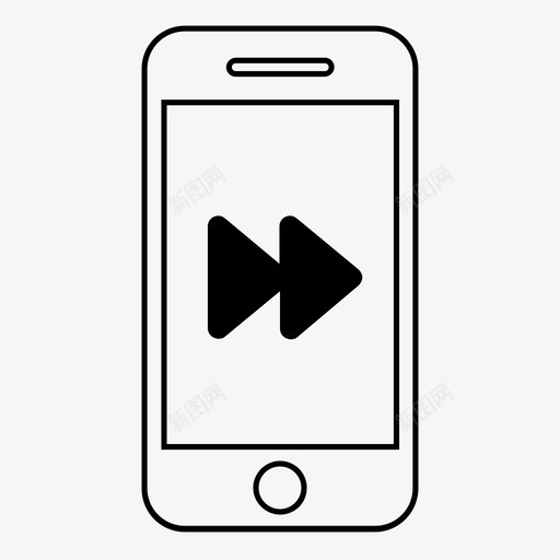 快进音乐移动图标svg_新图网 https://ixintu.com iphone 前进 快进 按钮 控制 收听 查找 移动 移动集合1 选项 音乐