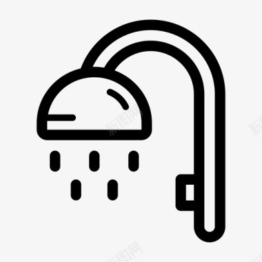 淋浴水洗涤图标图标