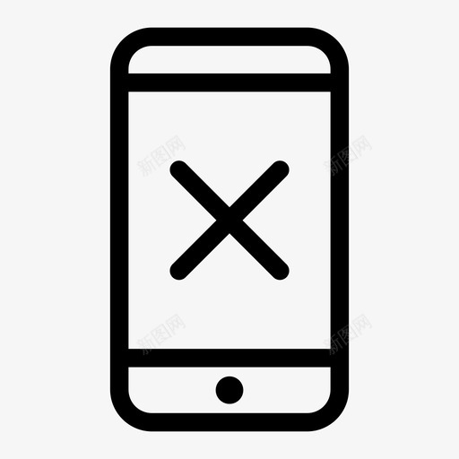 智能手机拒绝激增流图标svg_新图网 https://ixintu.com throb 十字标记 安卓 小工具 手机 智能手机拒绝 流 激增 爆发 设备线
