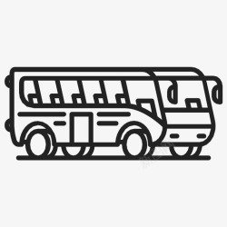 大型校车公共汽车旅行交通图标高清图片